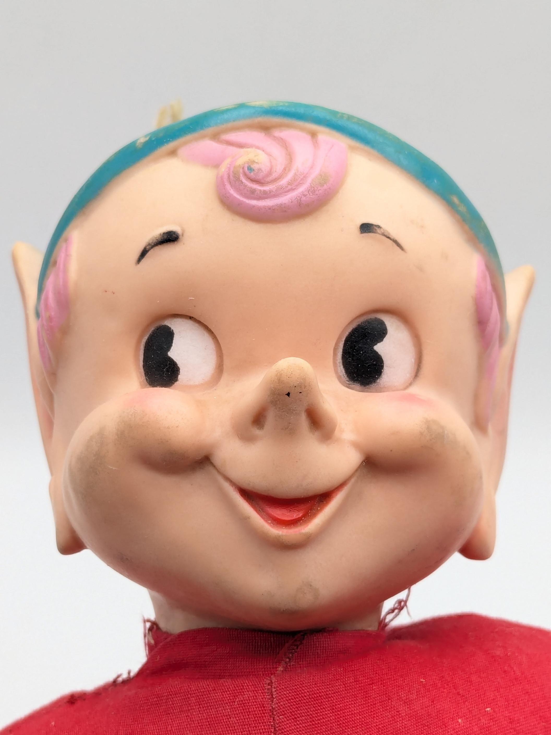 Vintage1959 SS Kresge Large Christmas Pixie Elf Red Poseable Holiday Decor