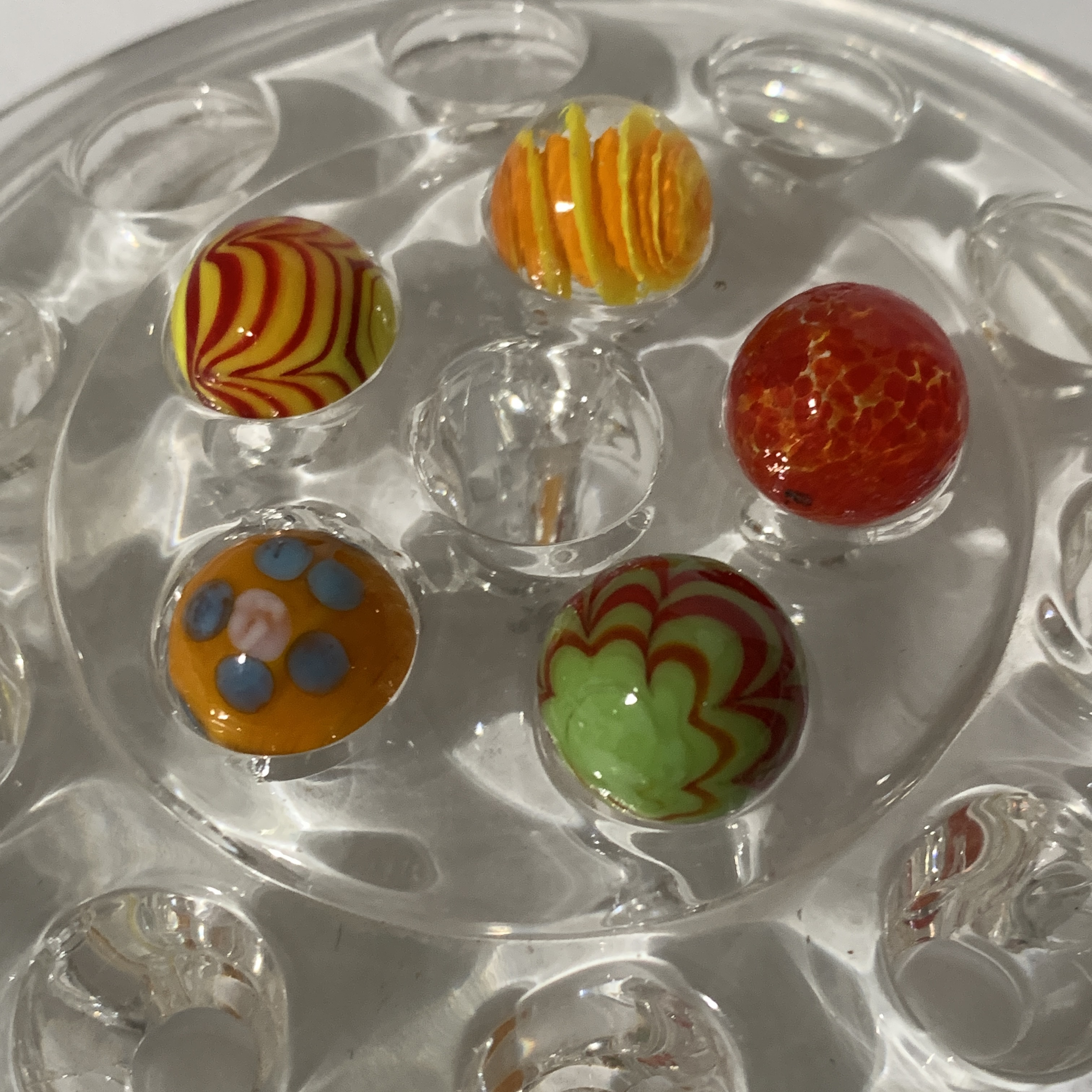 5-5/8 Inch Red Marbles That Glow #1