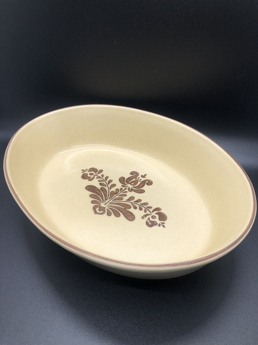 PFALTZGRAFF STONEWARE Village Pattern #241 Oval Baking Dish Vintage