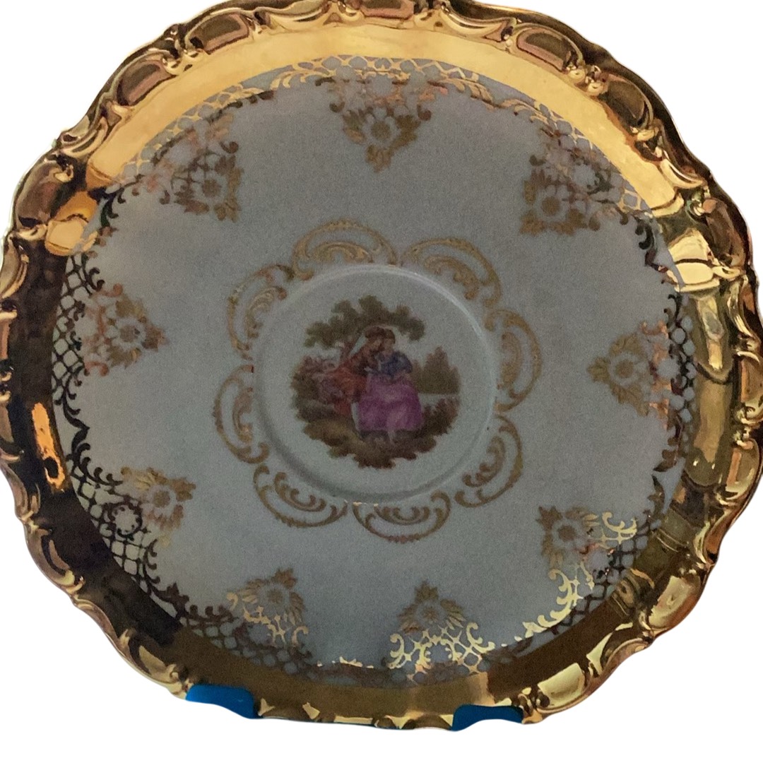 Bavarian, Germany SWT Gilded gold court plate