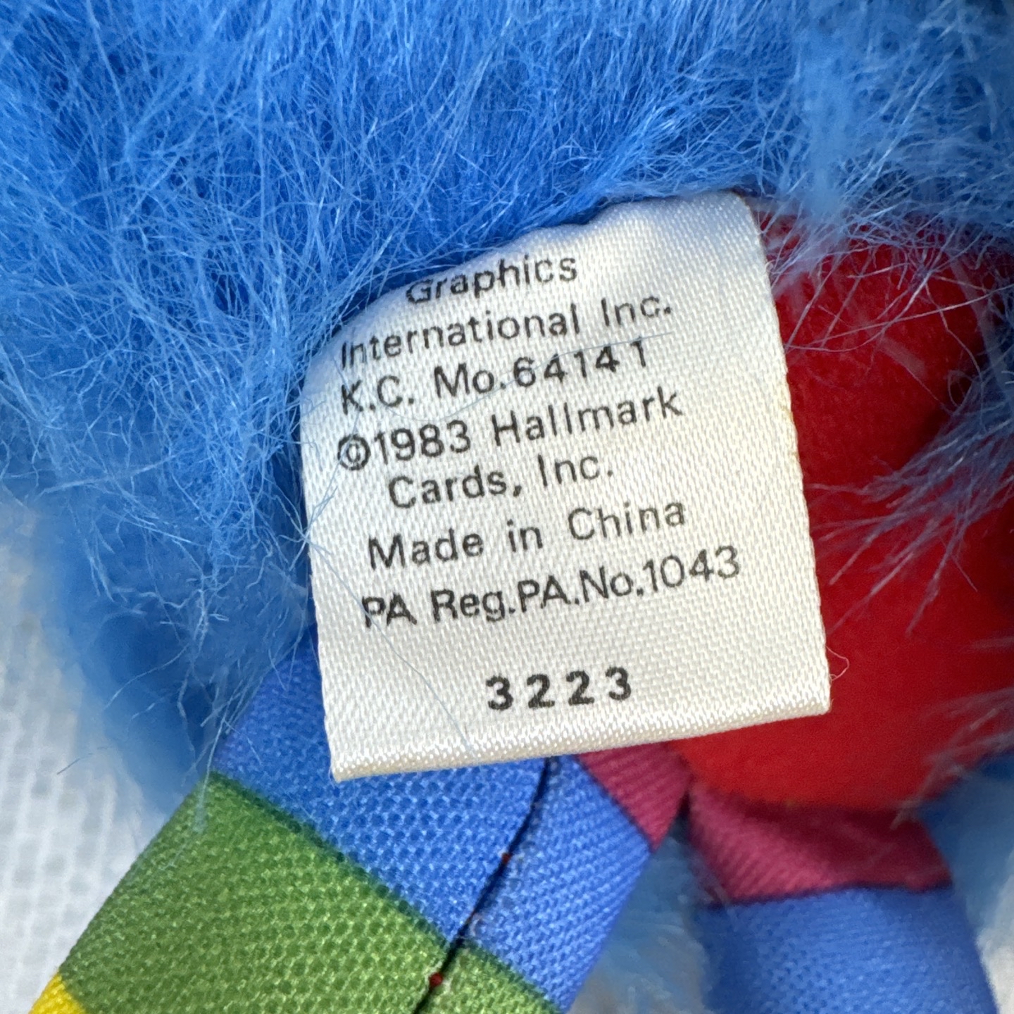 Vtg Hallmark Rainbow Brite Champ Sprite Blue Happy Talk