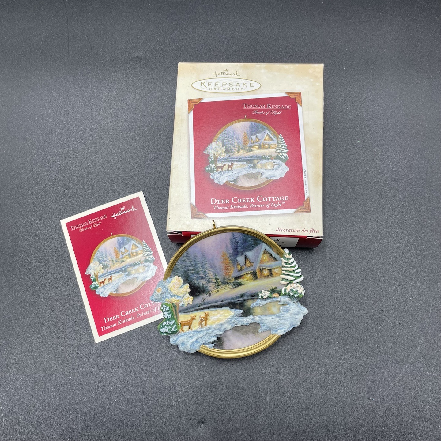Hallmark Thomas Thomas Kinkade Hallmark 3D Deer Creek Cottage Hanging Christmas ...