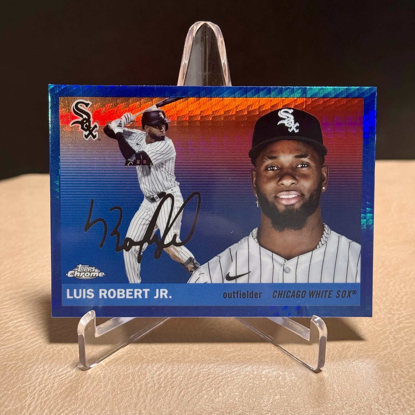 Luis Robert Jr 2025 Topps Chrome Platinum Blue Prism Refractor