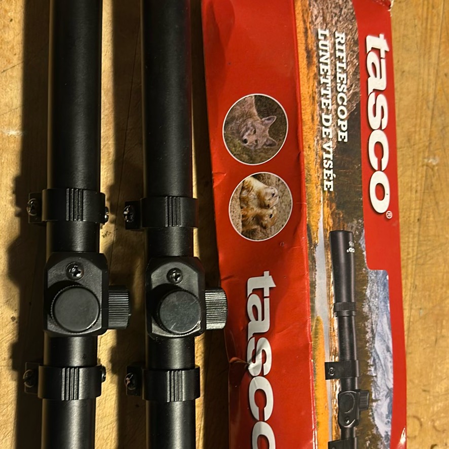 2 Tasco 4/15 scopes for .22 or air soft rifle new