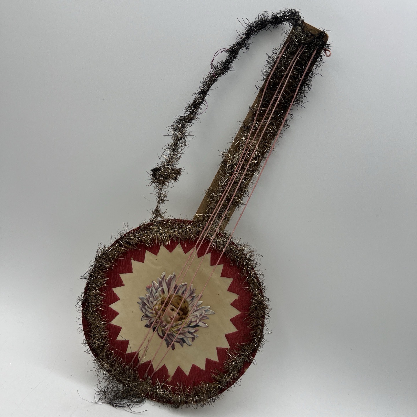 Broche Vintage Rétro Banjo Et Castagnettes En Celluloïd - Bon état, Sans Marque