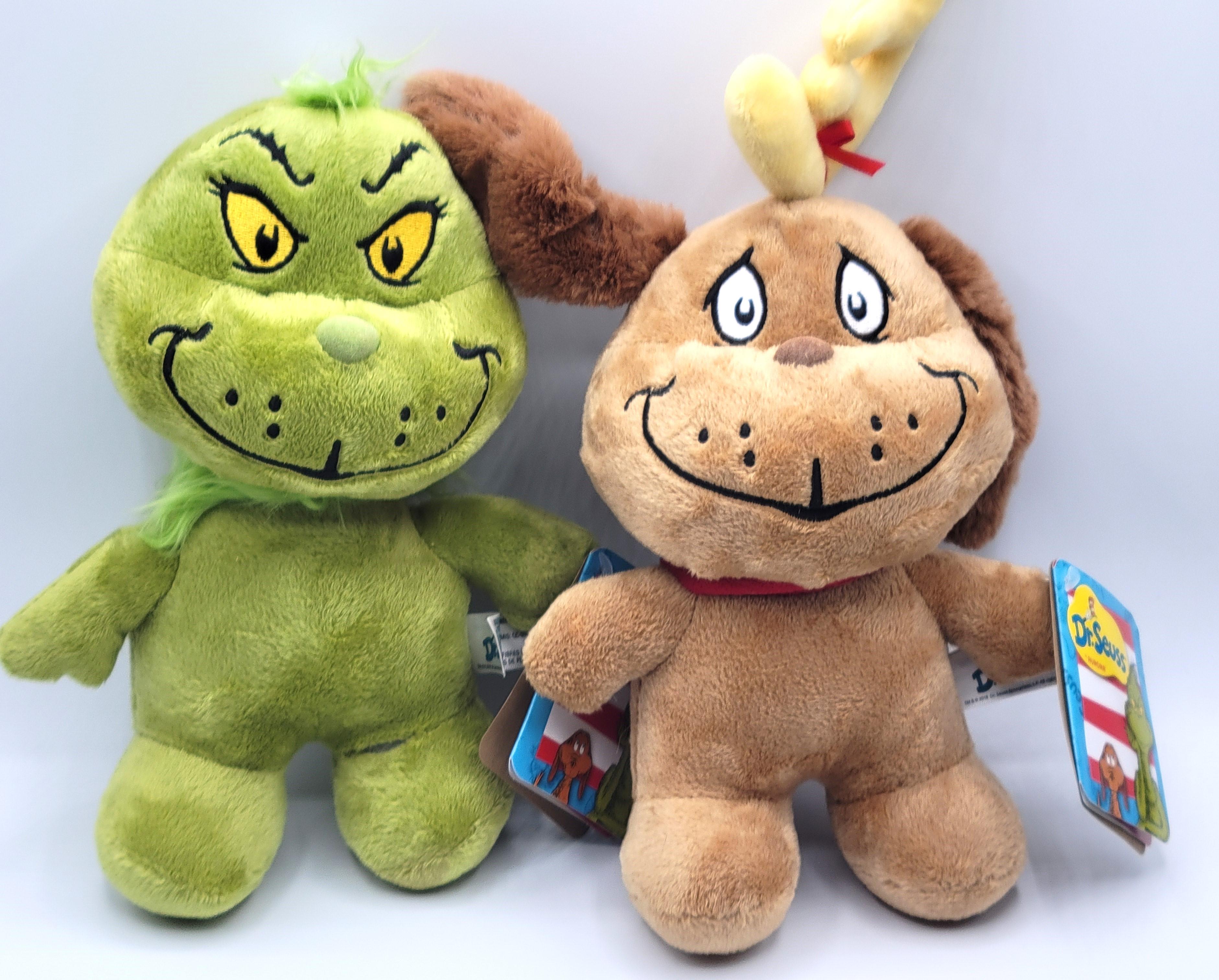 Classic Dr. Seuss Grinch & Max Dog Stole Christmas Plush Stuffed Toy Aurora
