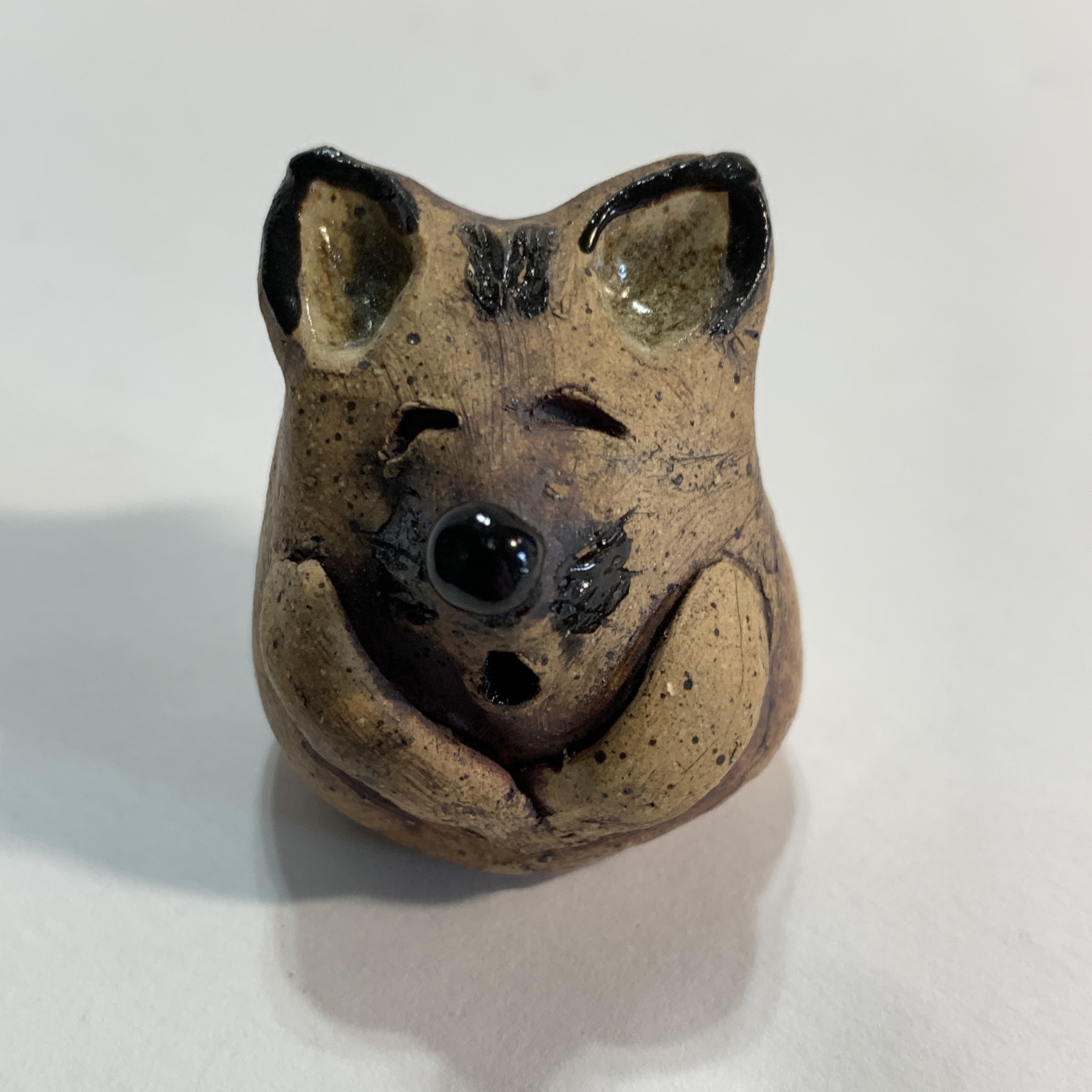 Art Pottery Raccoon Signed