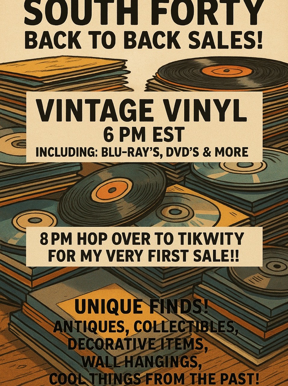 Back2Back Sale Vinyl 6PM Dibdit / 8PMEST TIKWITY