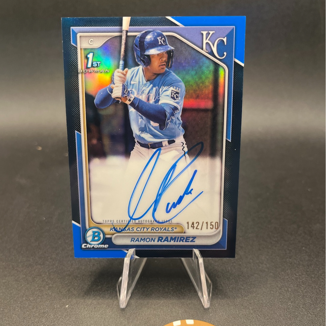 Ramon Ramirez 1st bowman Chrome Blue Auto #/150 2024 Bowman 