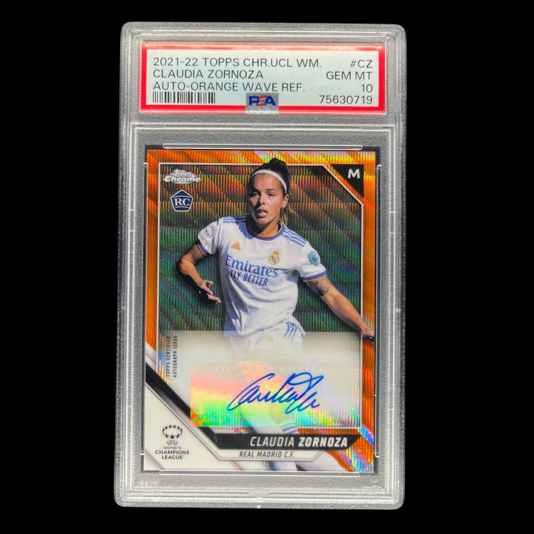 Claudia Zornoza 2021/22 Topps Chrome Orange Autograph /25 PSA 10