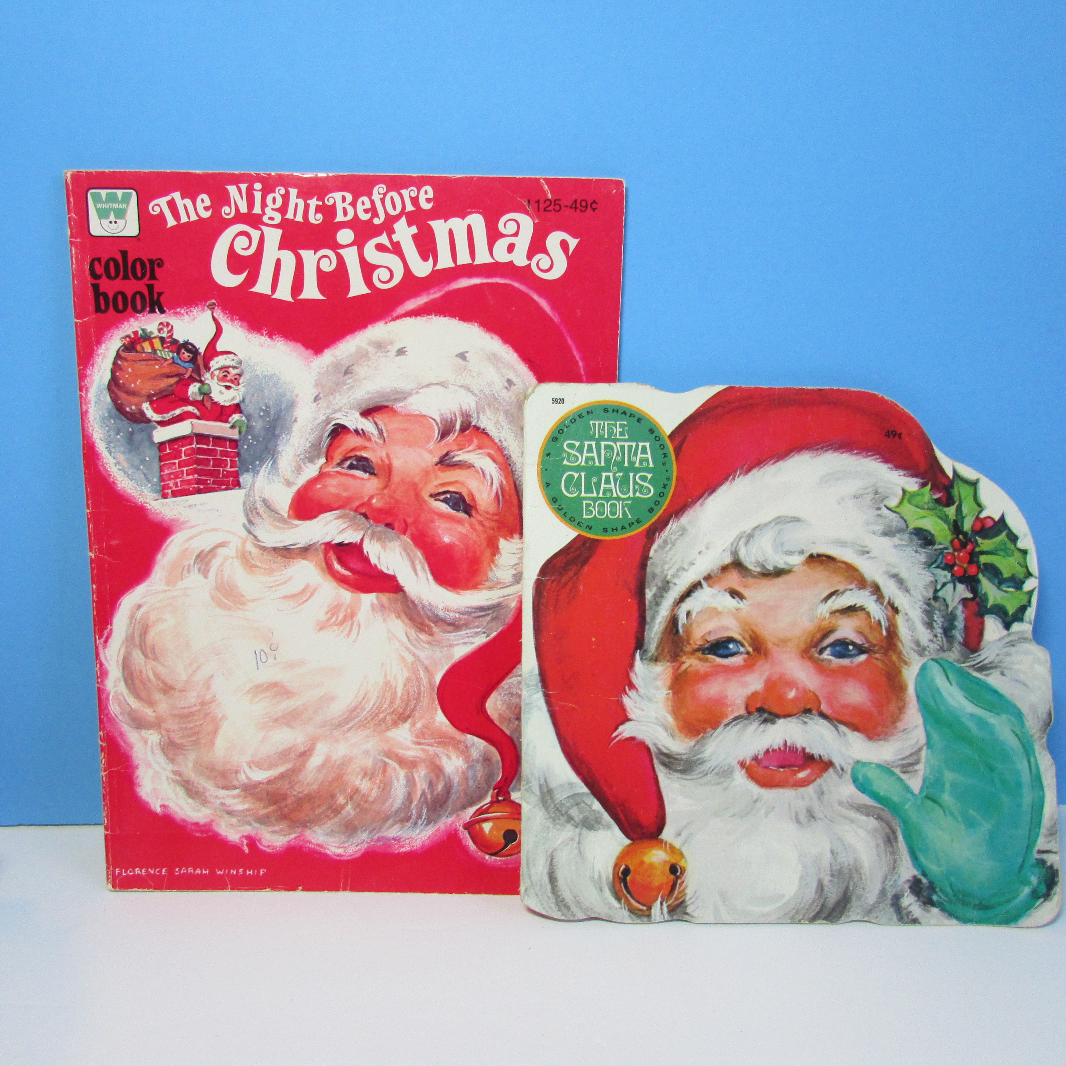 vintage Night Before Christmas Whitman Coloring book and The Santa ...