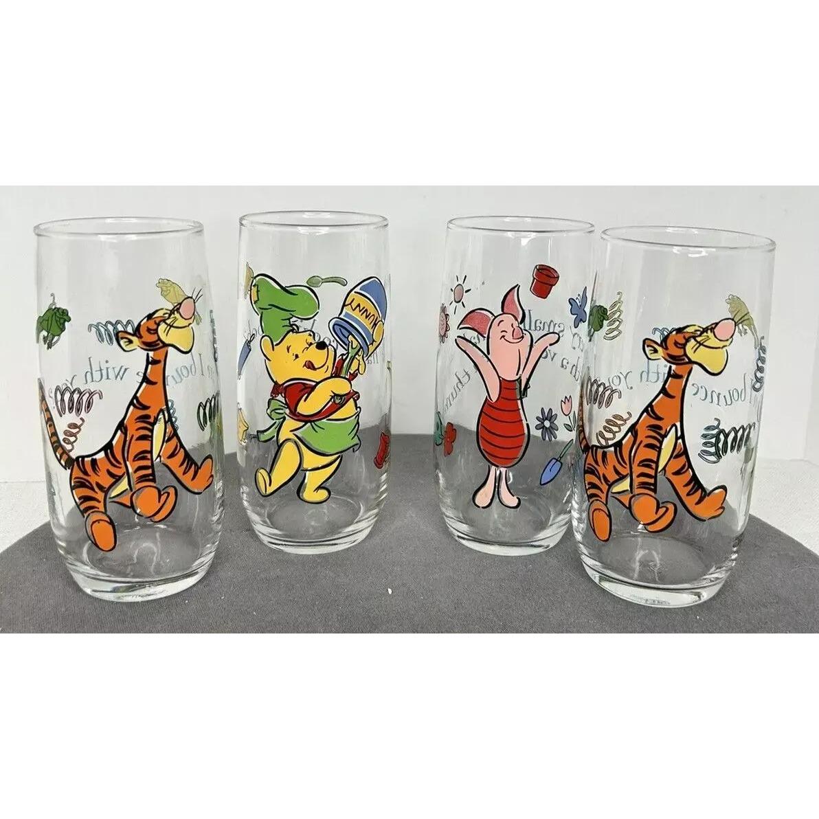 Vintage Disney Anchor Hocking Winnie the Pooh, Piglet & Tigger Too ~ 4 ...