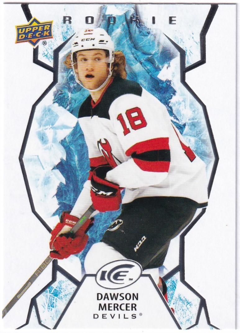 2021-22 Upper Deck Ice #130 Dawson Mercer RC New Jersey Devils Hockey Card