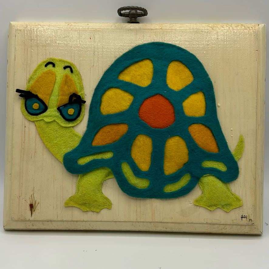 Groovy Turtle Felt Art