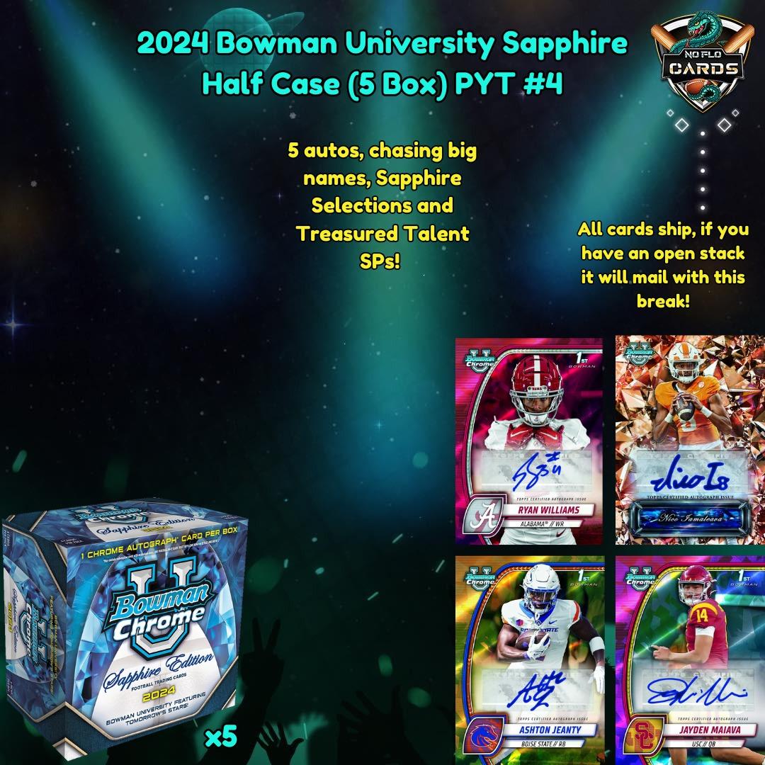 2024 Bowman University Sapphire 5 Box Half Case PYT #4