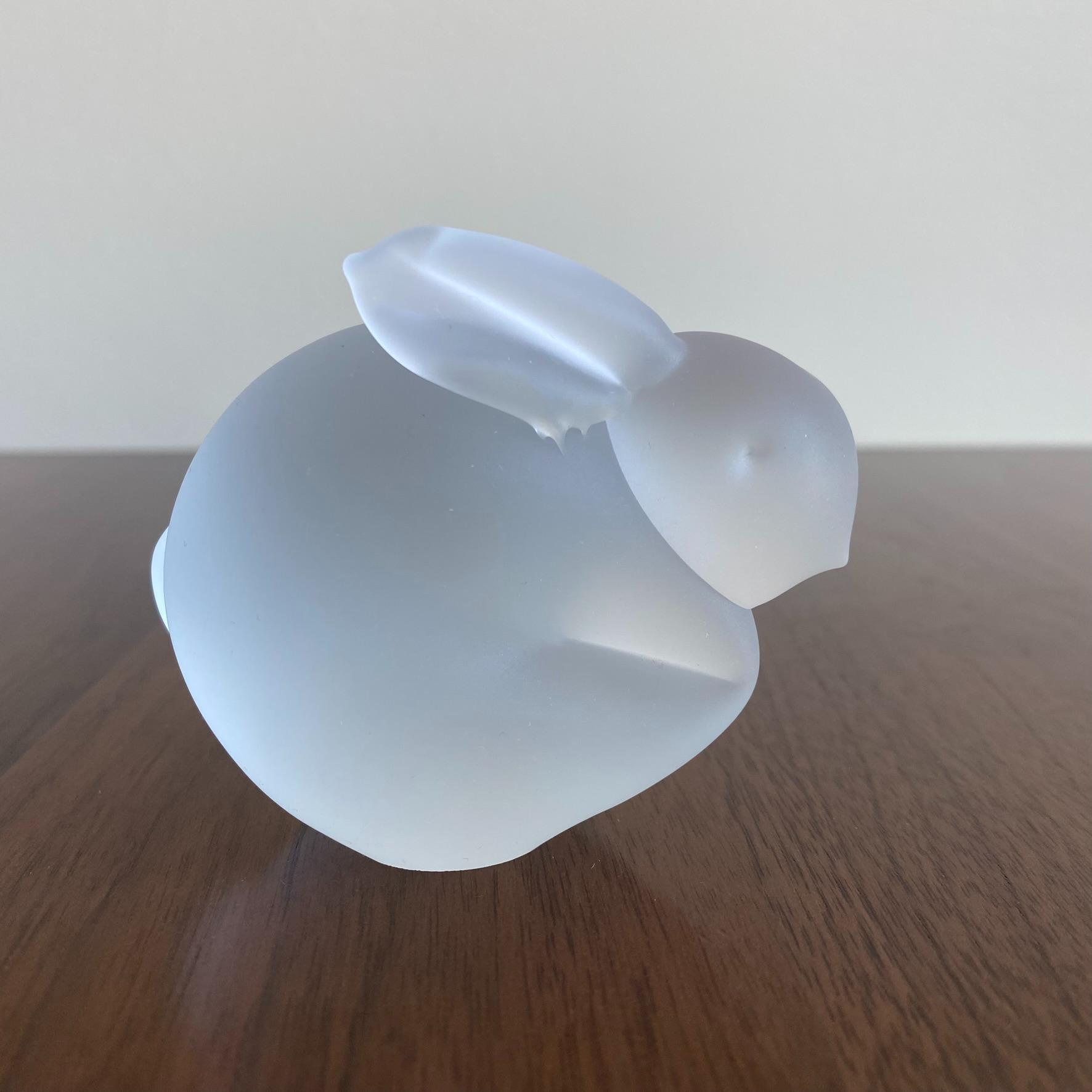 Vintage Crowning Touch Frosted Satin Glass Rabbit Bunny Paperweight ...