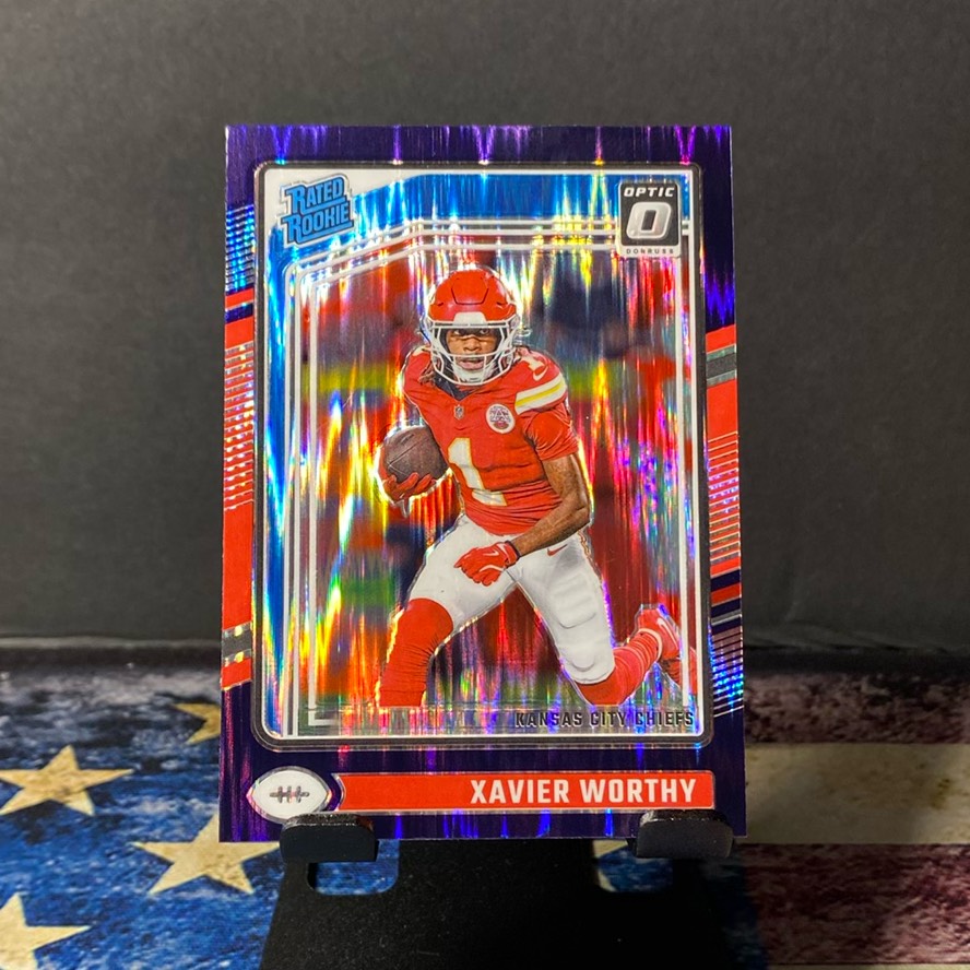 パーフェクトペテンシー 2024 Optic - Xavier Worthy RC #300 Rated Rookie - Purple Wave