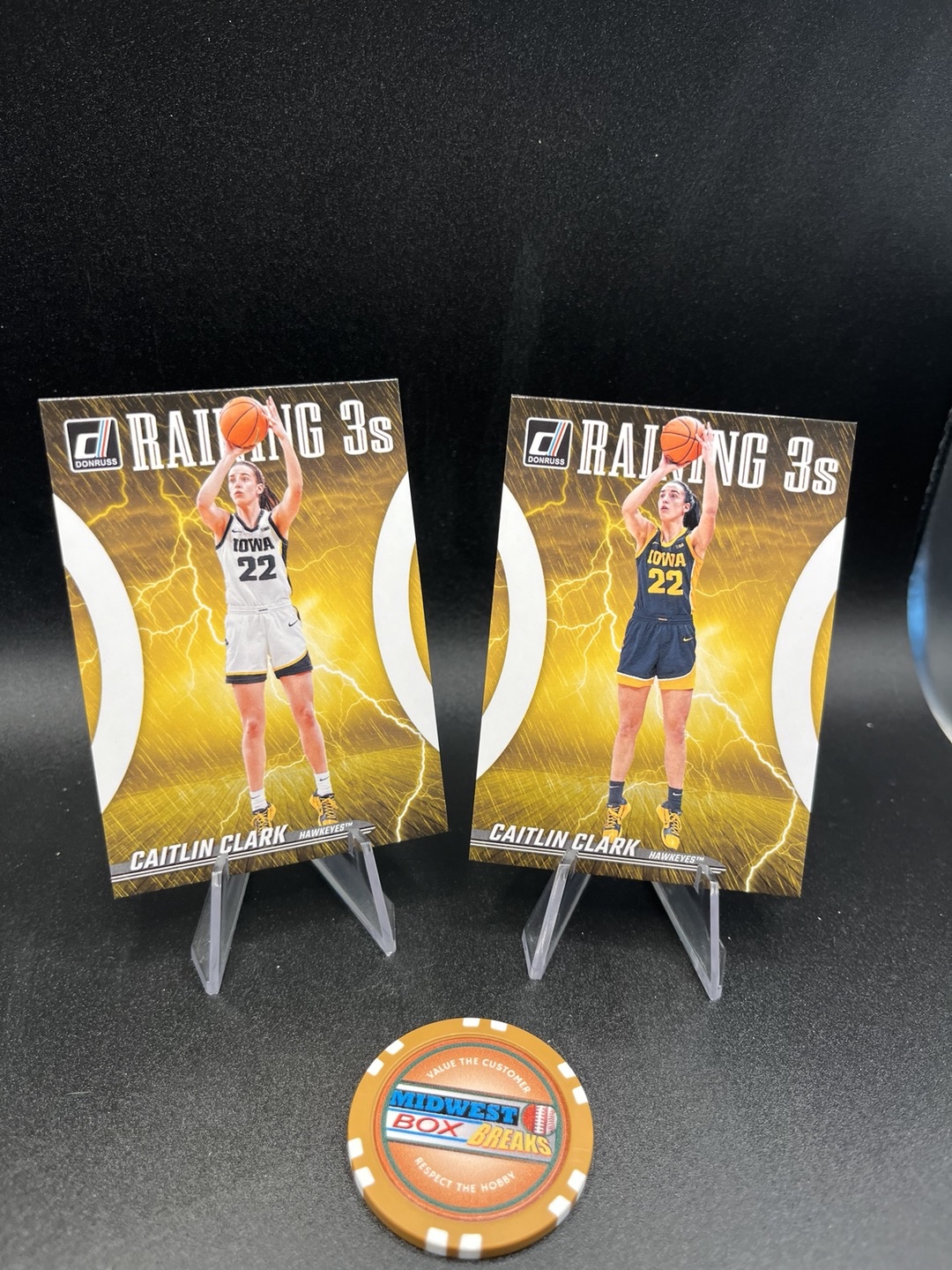 Caitlin Clark Raining Threes 2-card Complete Set Panini Caitlin Clark
