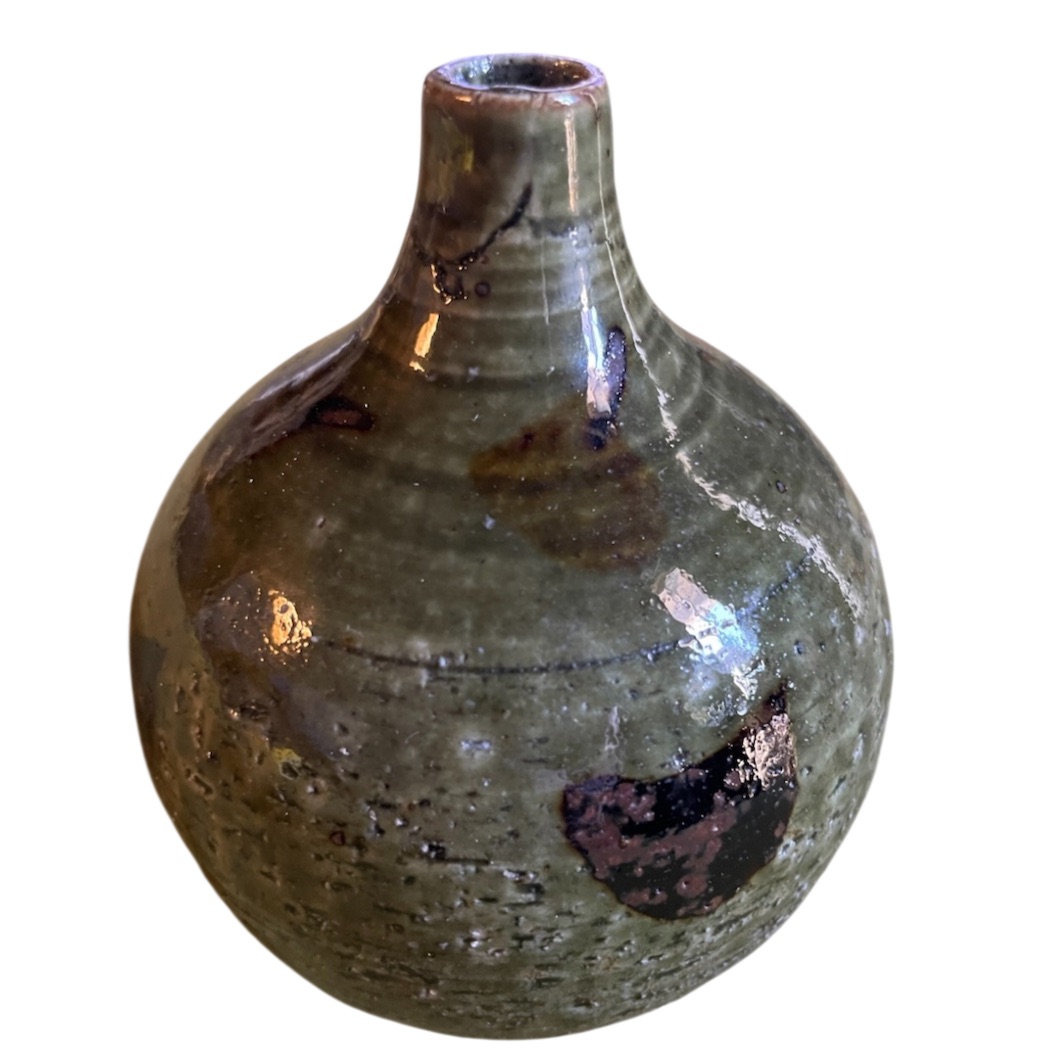 Vintage Studio Art Pottery Weed Pot Bud Vase Mid-Century Tiki Retro Mod MCM