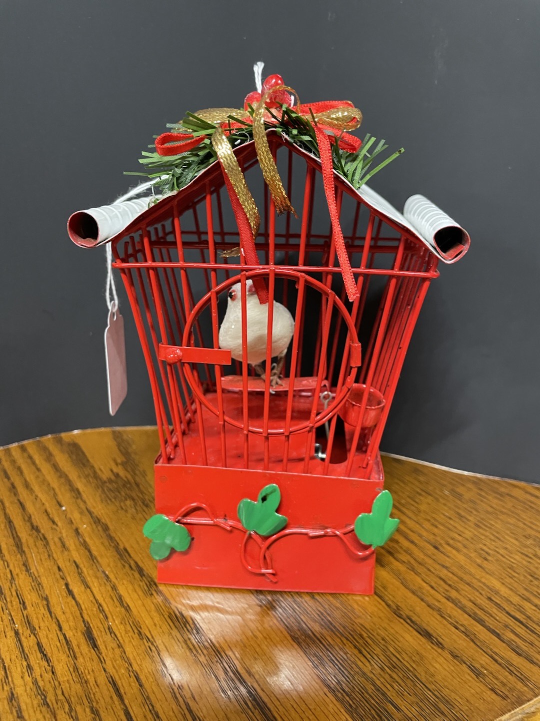 Image showcasing Vintage Musical Swinging Bird Cage