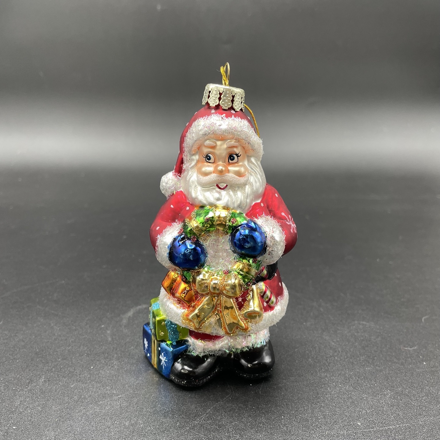 Blown Glass Robert Stanley Santa Claus Hanging Christmas Ornament w/Tag
