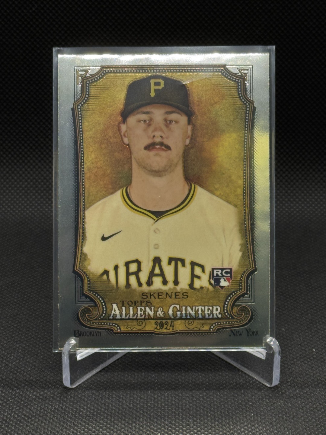Carte Baseball Paul Skenes RC 2024 Allen & Ginter - Feuille D'or #39/50, Pirates, Near Mint