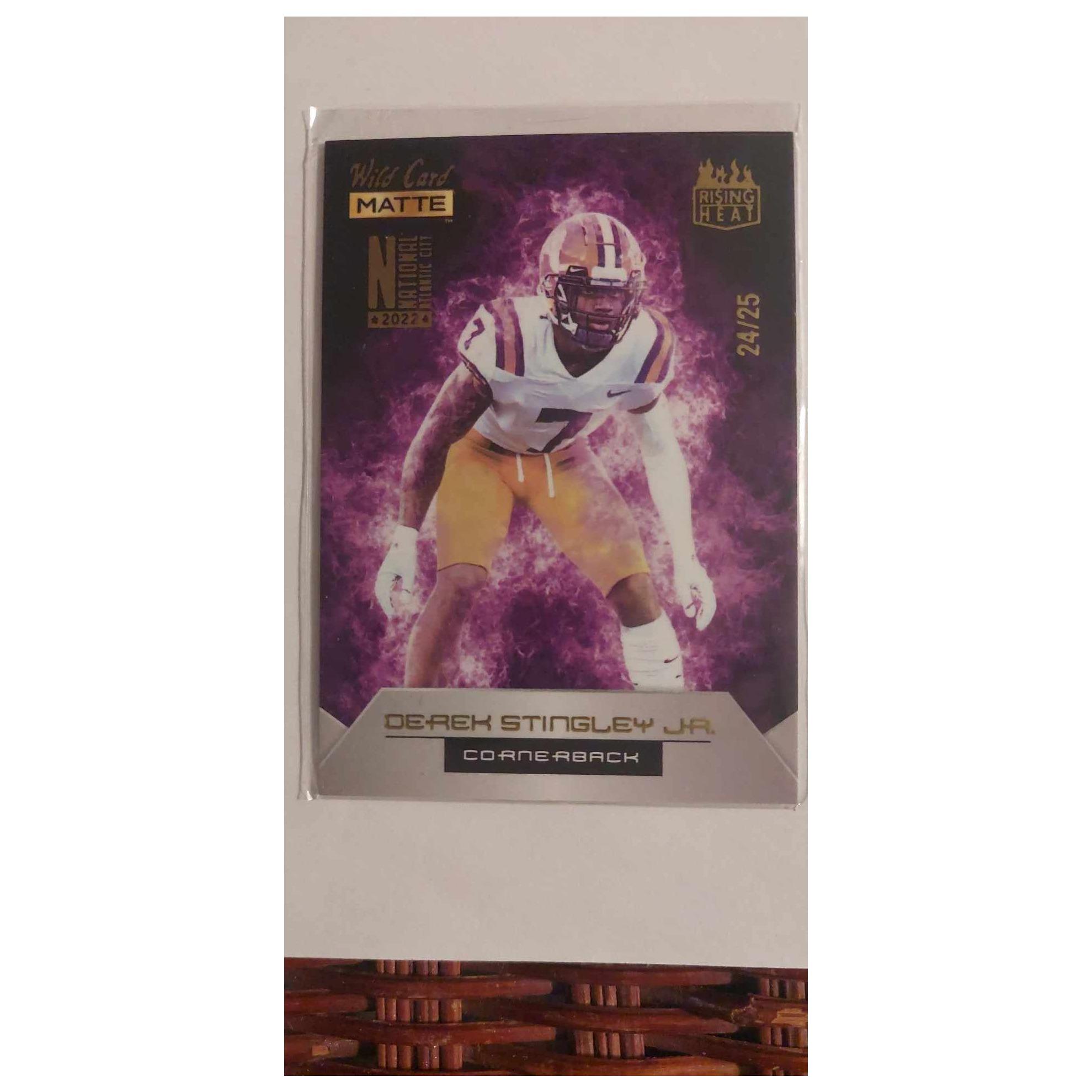 Derek Stingley, Jr. 2022 Wild Card Matte National Promo. Rising Heat