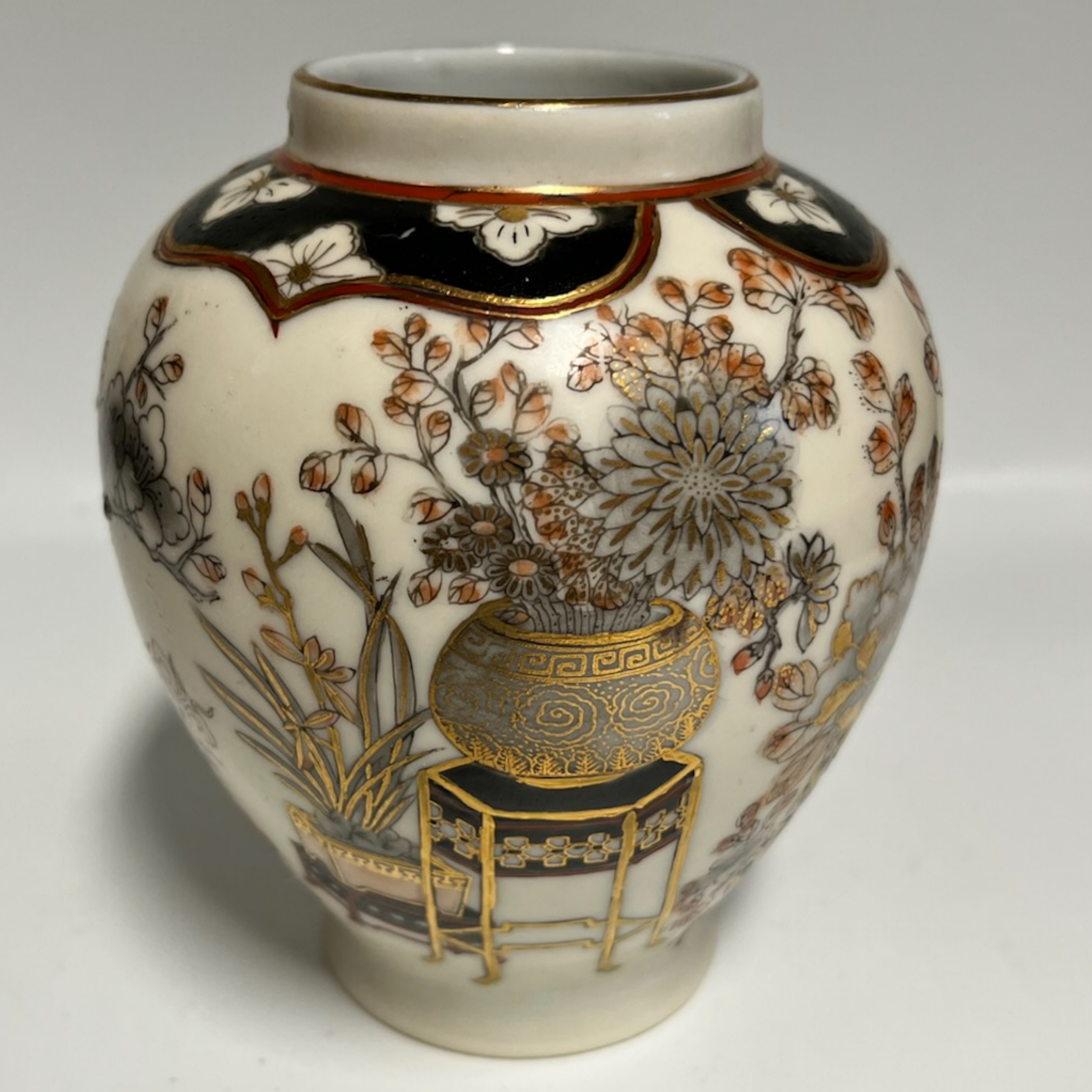 Vintage Toyo - Gilded Gold- Satsuma-Style Porcelain Ginger Jar – No Lid