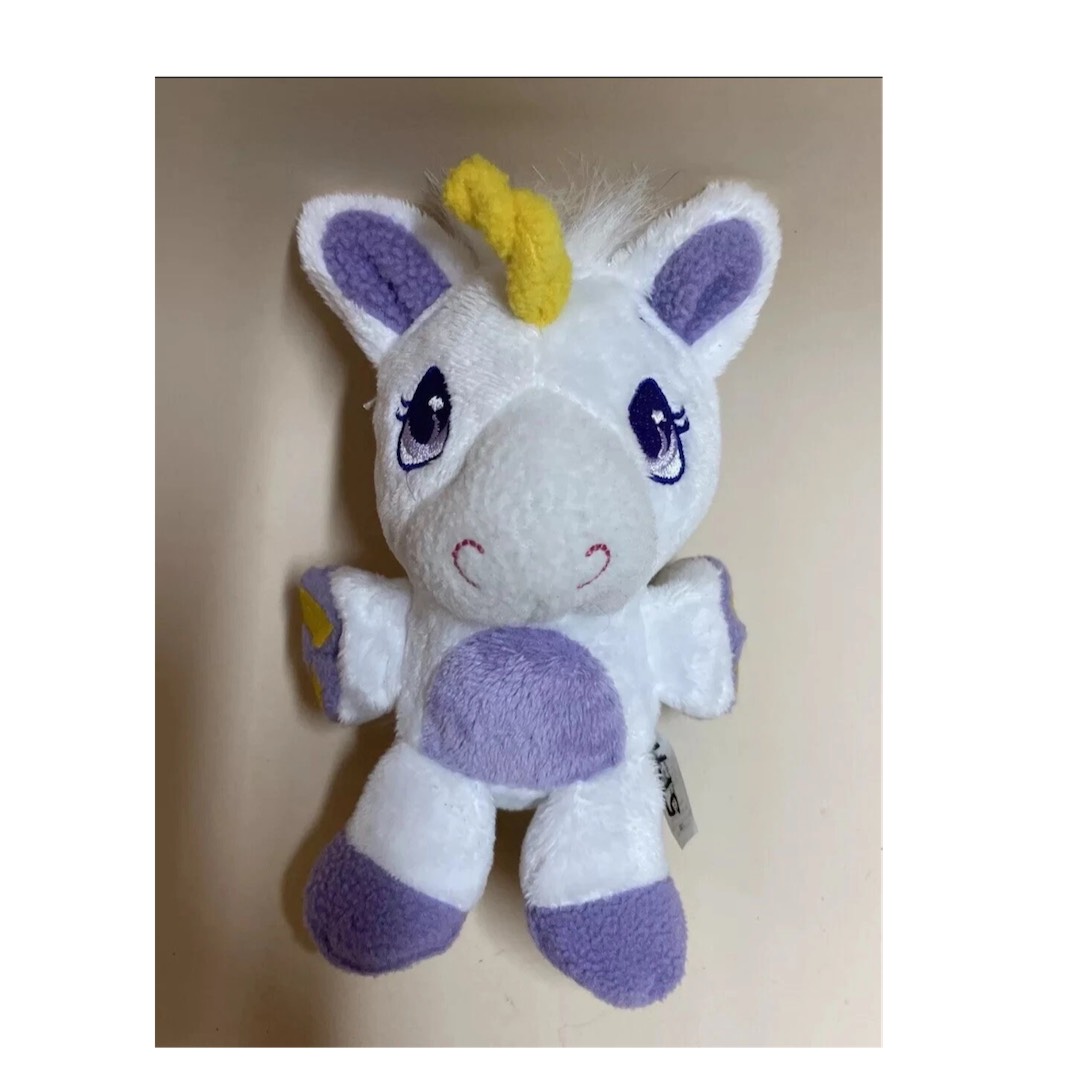 Wuggle Wuggle Pets Stuffed Animal Unicorn White Purple Yellow 6
