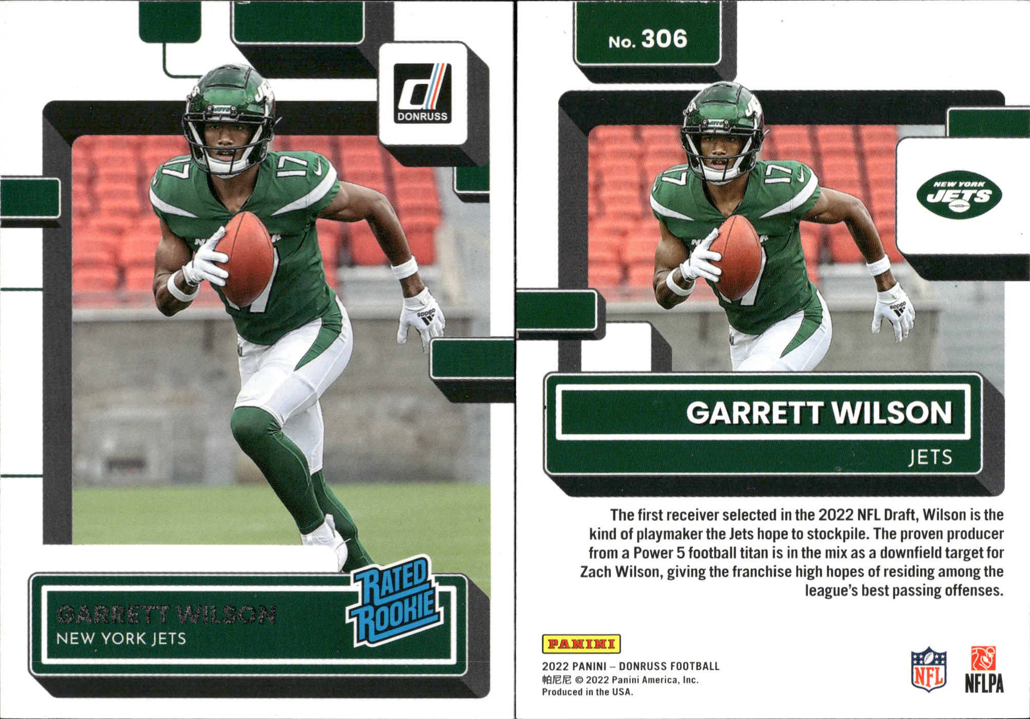 Garrett Wilson Rookie Lot of 20 Football Cards New York Jets CC35