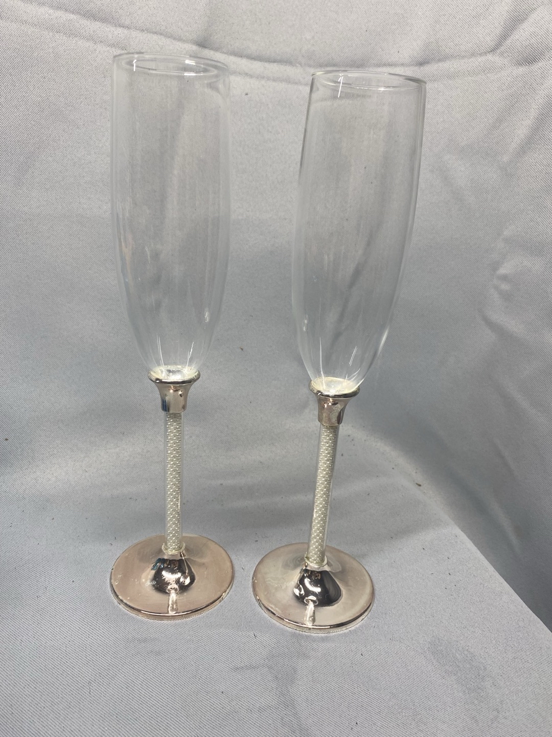 Lenox Jubilee Pearl Wedding Toast Champagne Flutes
