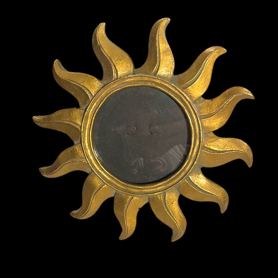 Vtg. Celestial Gold Sun Table or Shelf Frame Boho | 7”
