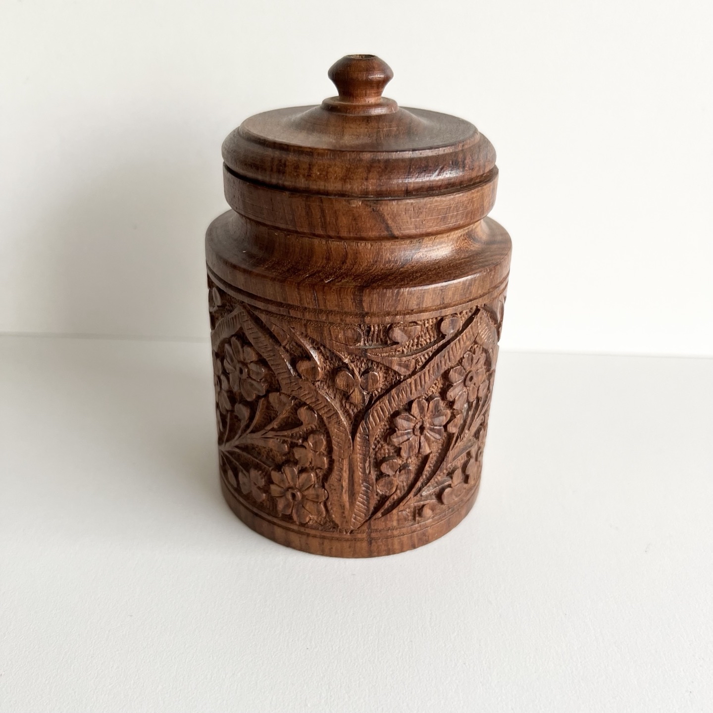 Kitchen Canister Set Hand-Carved Olive Wood Storage