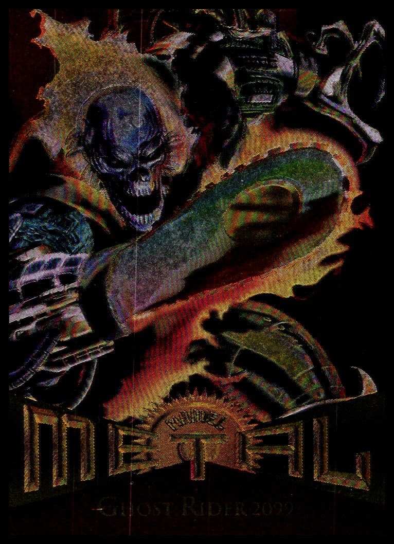 1995 Marvel Metal #46 Ghost Rider 2099 Fleer Trading Card Kenshiro Zero ...