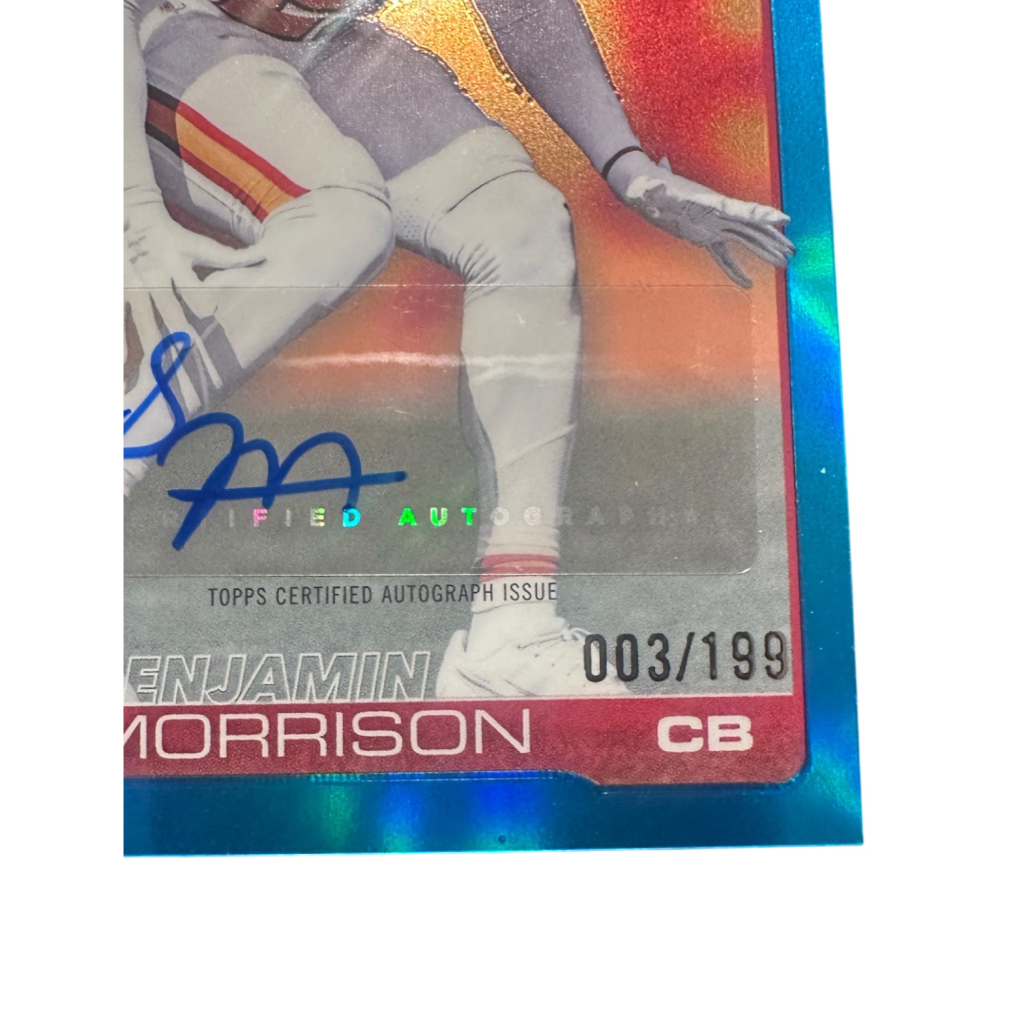 Benjamin Morrison 2025 Topps Chrome Rookies Autograph Variation 3/199