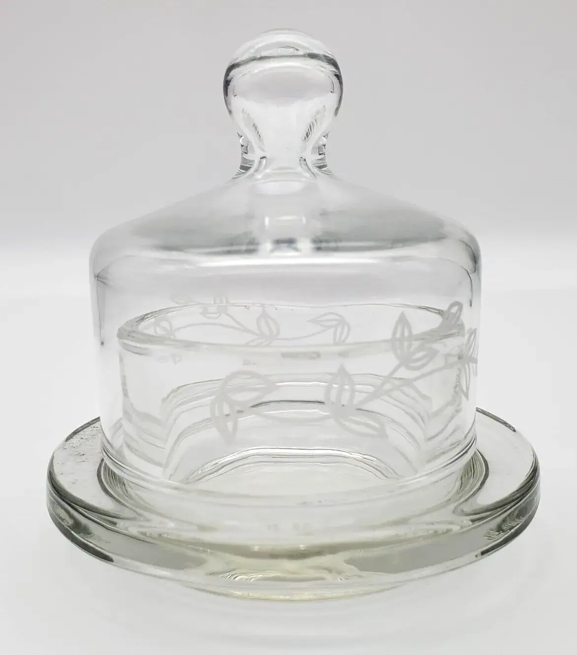 Vintage Princess House Baby Cakes Covered Glass Butter Dish Heritage