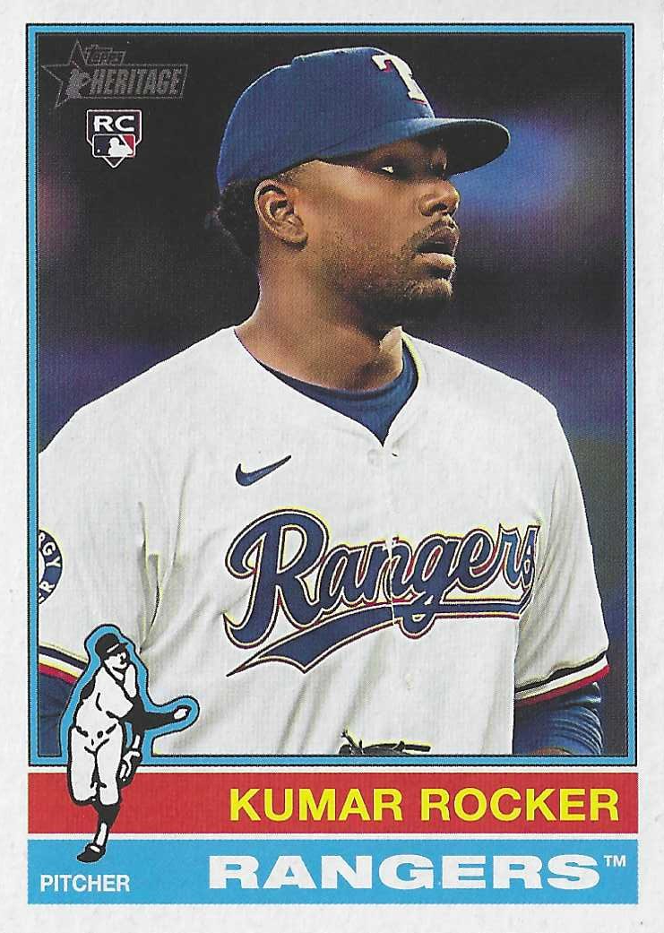 2025 TOPPS HERITAGE KUMAR ROCKER RC REAL ONE AUTO RED 3/76 TEXAS 