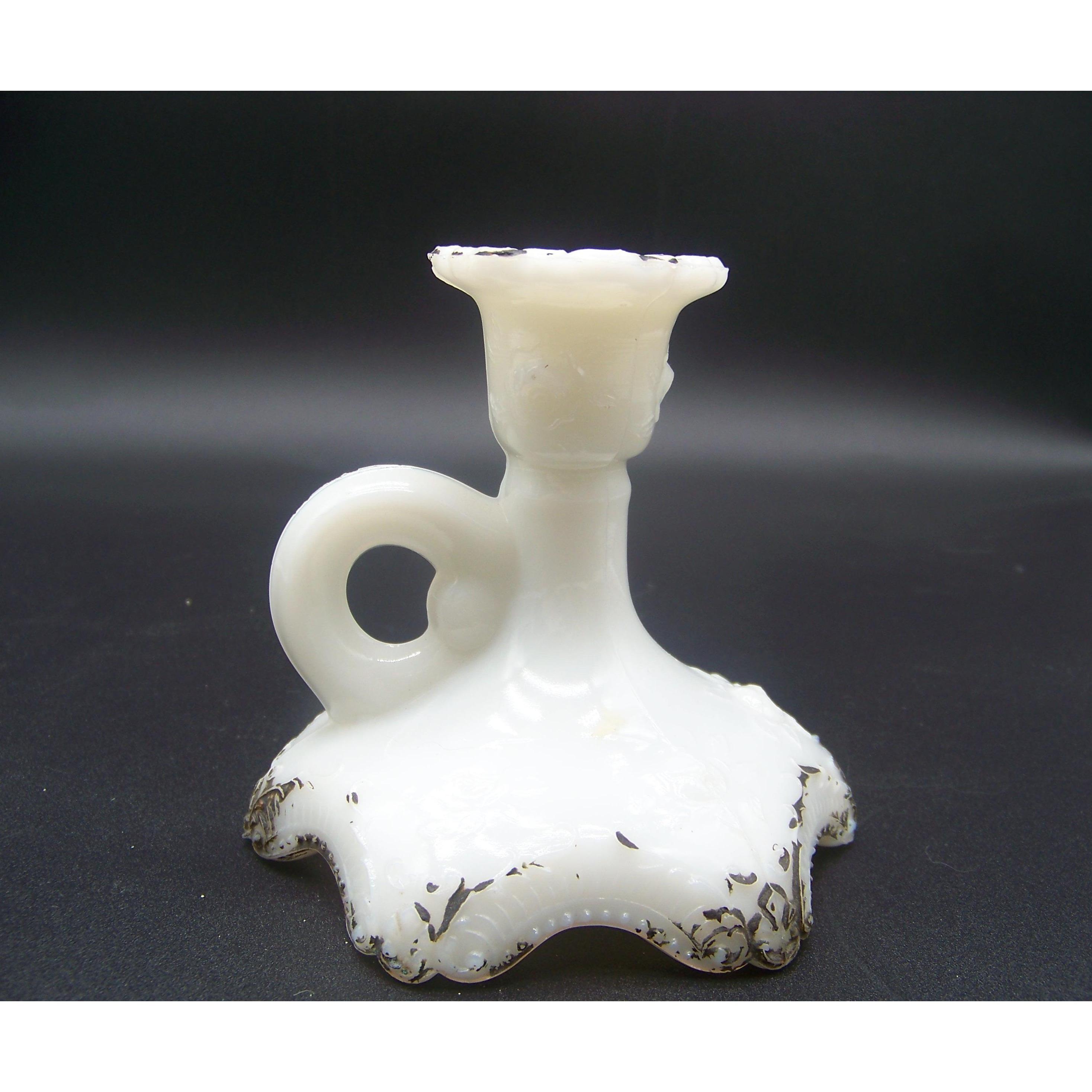 Antique Dithridge Milk Glass Candleholder 19031906