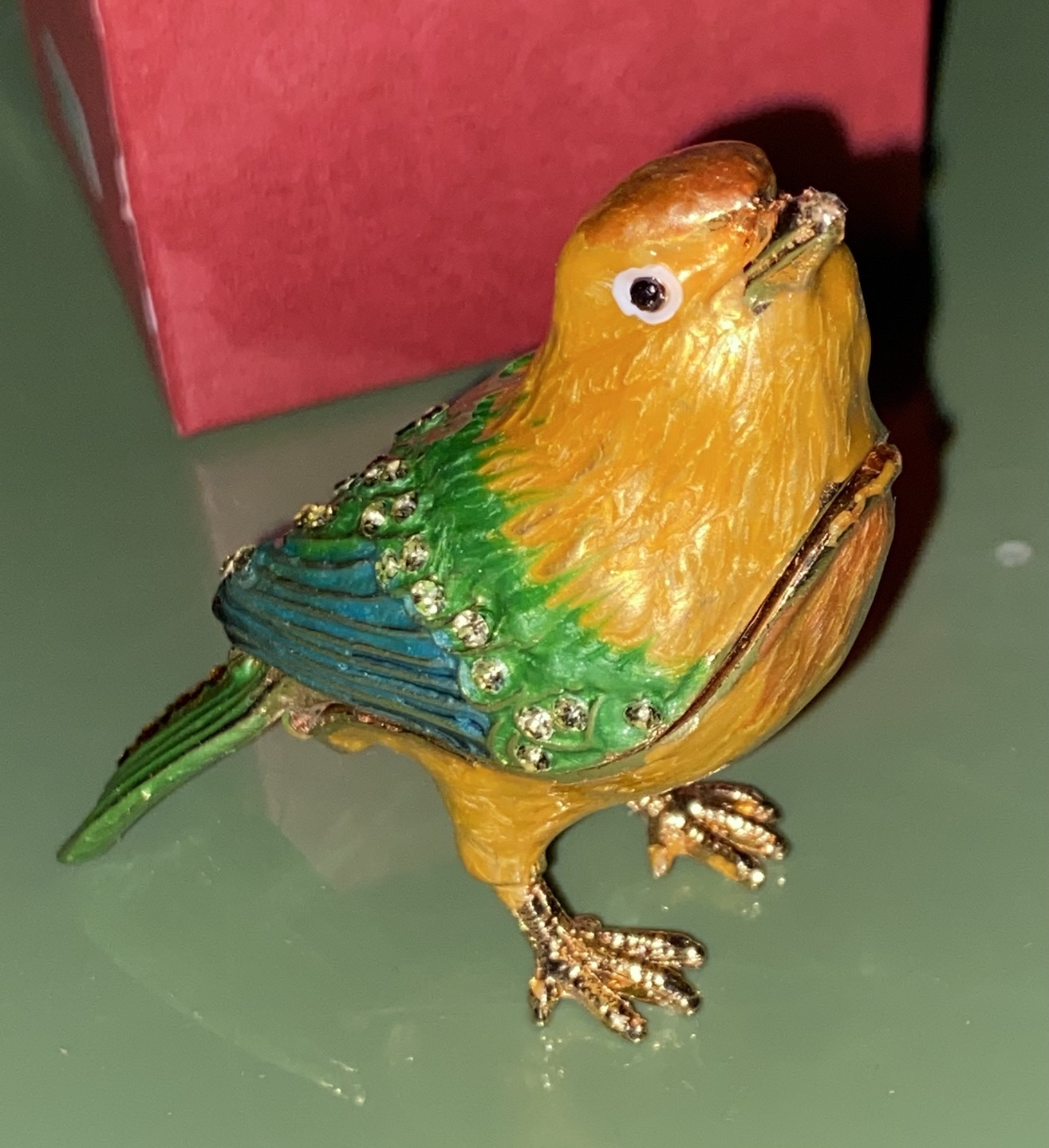 Museo Pájaro Trinket Box - Brass Bird