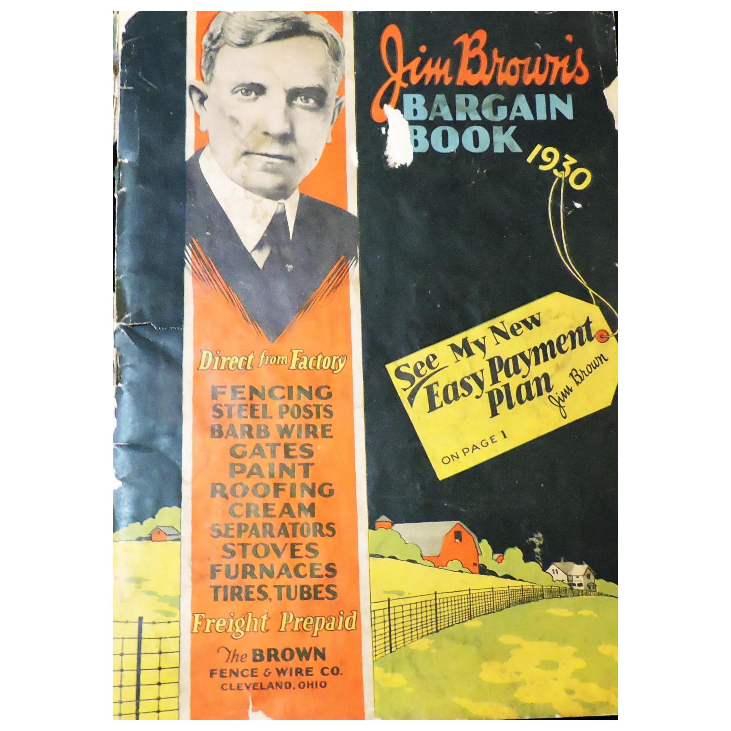 Vintage Supply Catalog Jim Brown's Bargain Book 1930 Farm Supply