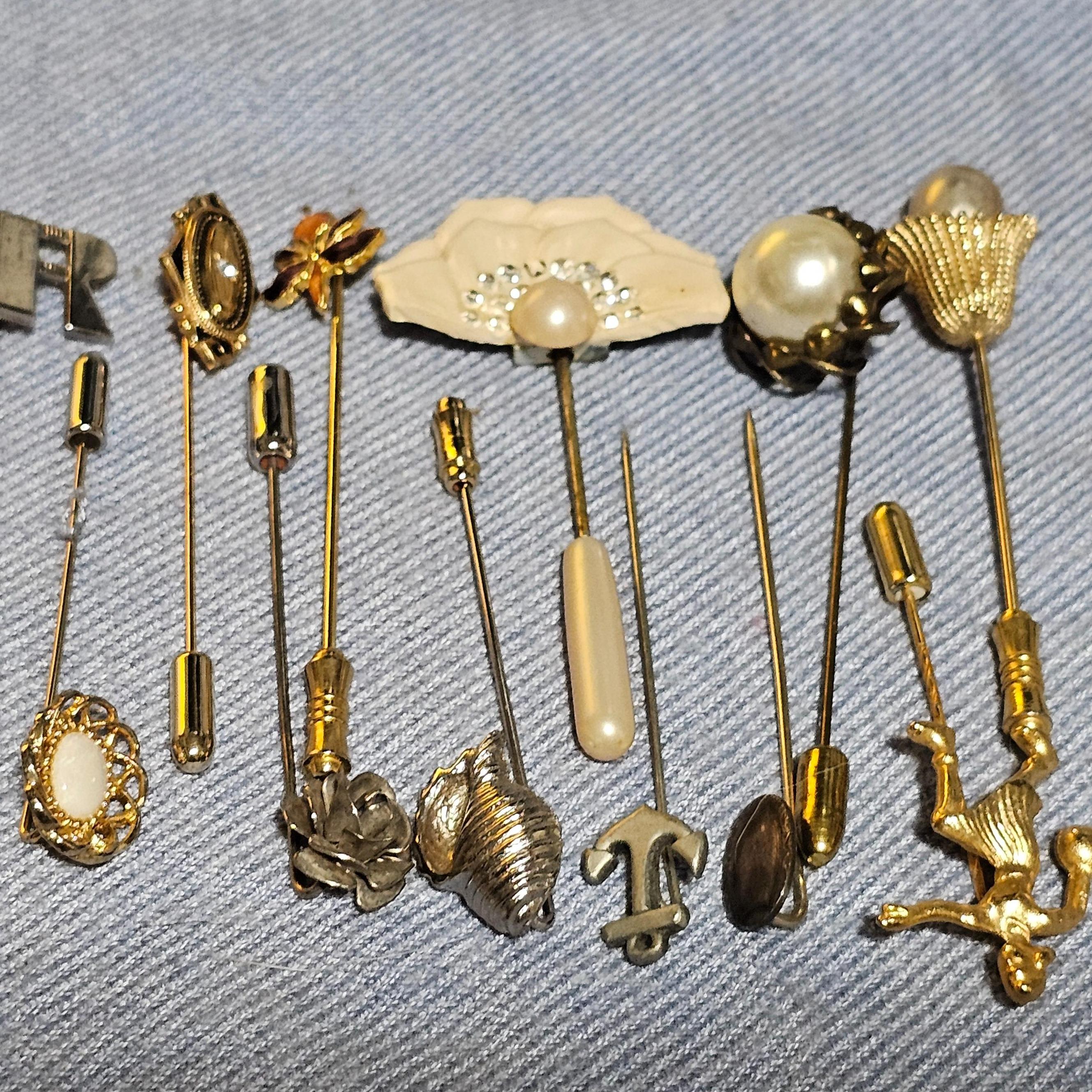 10 Assorted Hat Pin Lot 10 In Total!!!