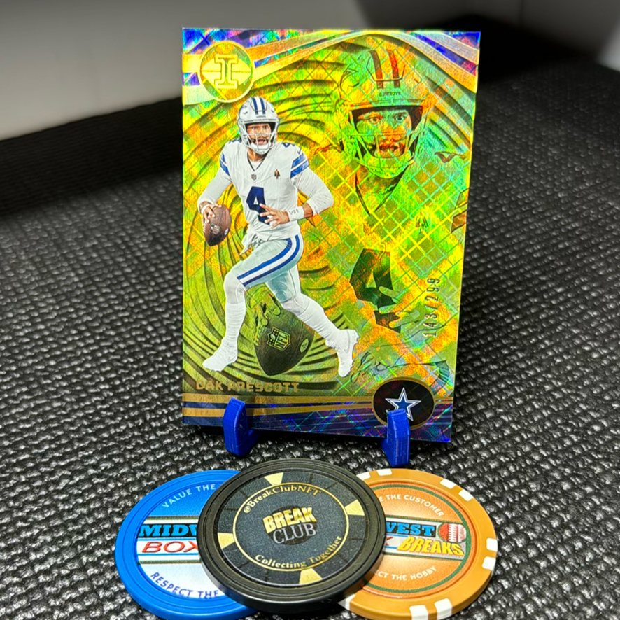 2023 Dak Prescott Yellow Diamond Trophy Collection 143 299 Dallas Cowboys