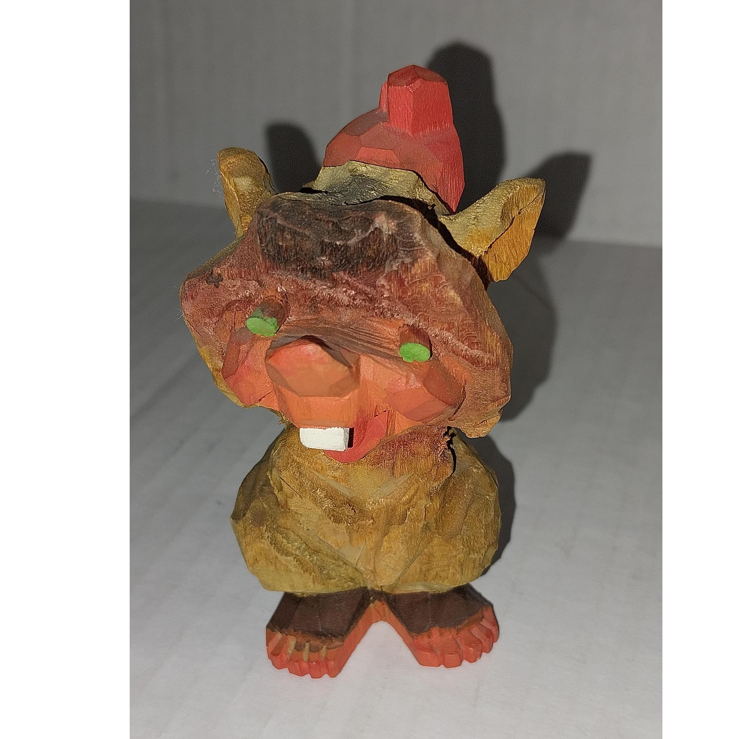 Henning - Figurine - Tor - Sculpté à la main - Bois