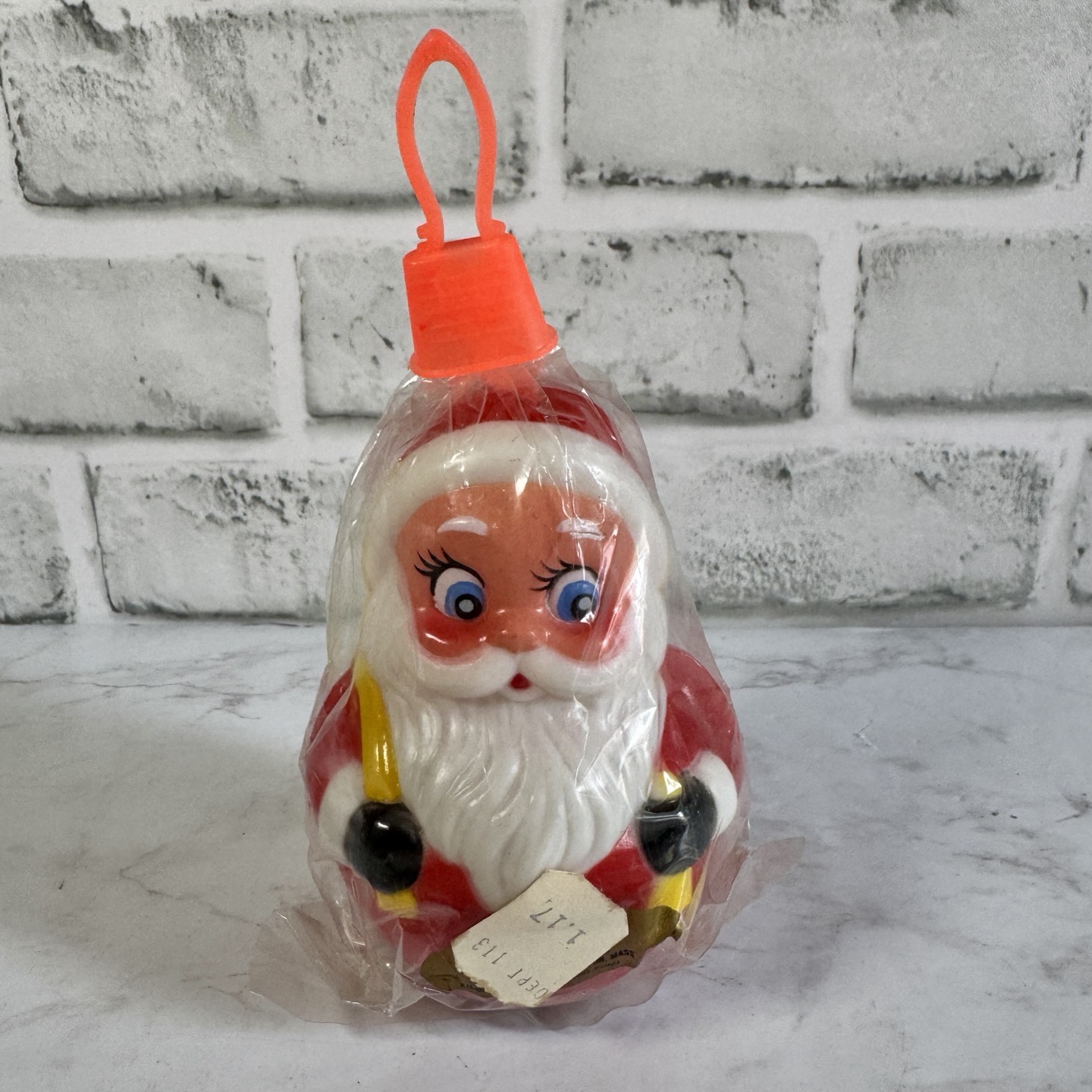 Vintage Musical Roly-Poly Santa In Original Package Kiddie Products Inc