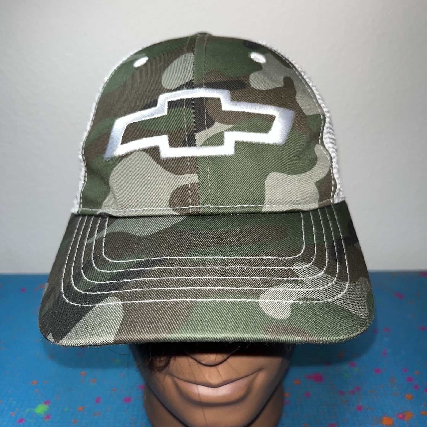 Chevrolet Bowtie American Flag Hat - Officially Licensed GM Camo Adjustable Cap