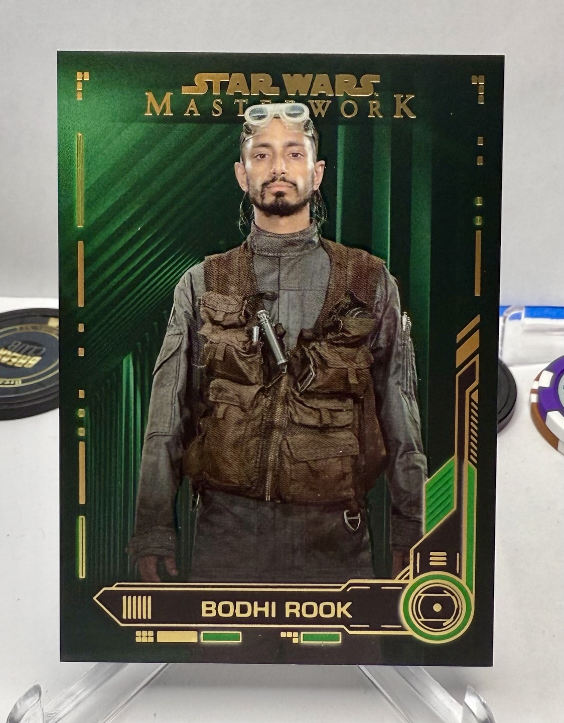Bodhi Rook Topps Star Wars Masterwork Green Parallel 35/99