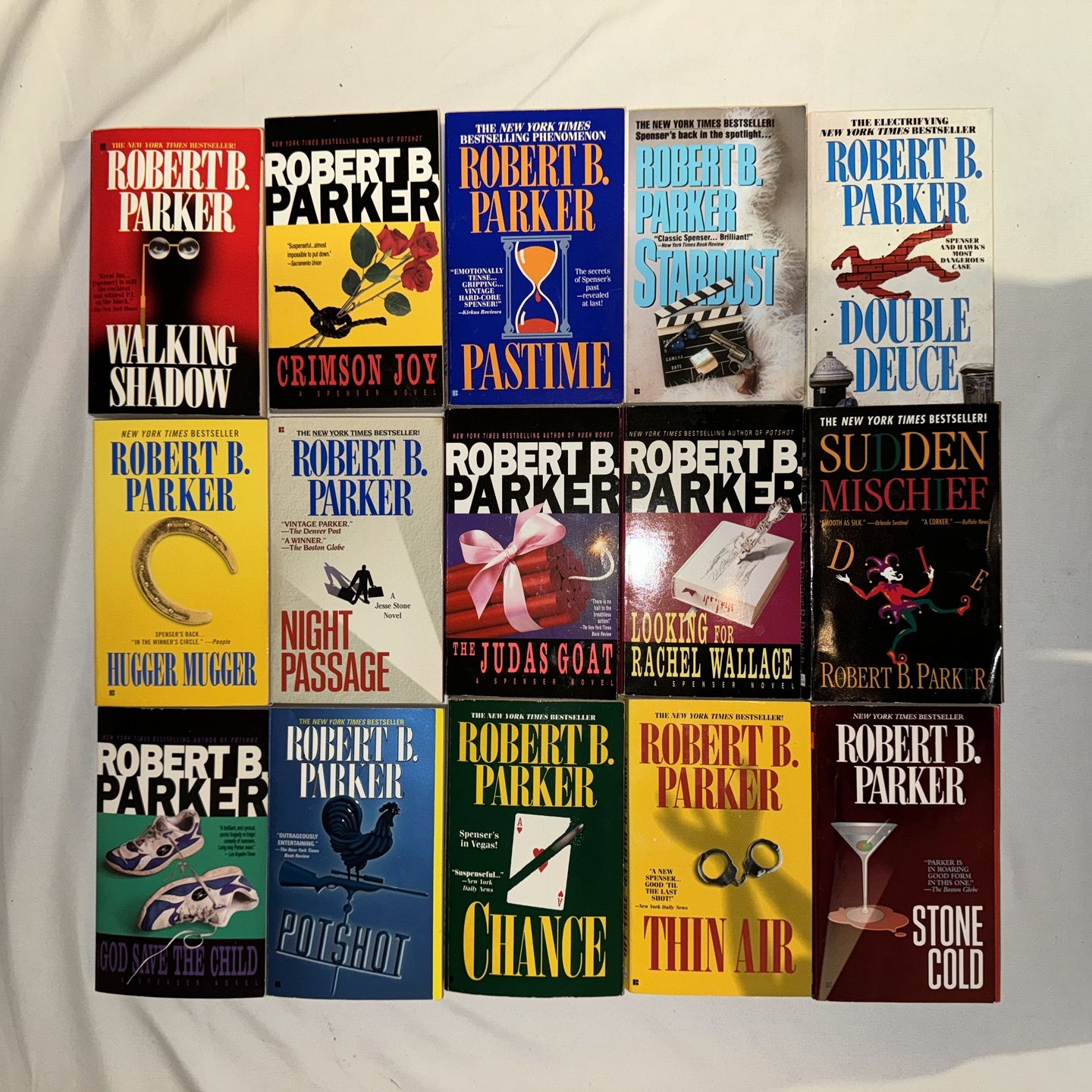 15 Robert B. Parker Paperback Books Mystery Fiction Spencer Novels