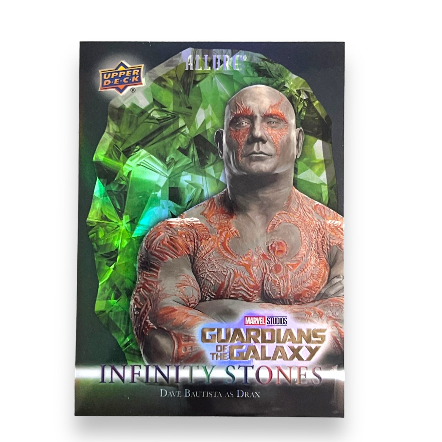 2022 UD Marvel Allure Infinity Stones Time Stone Dave Bautista as 
